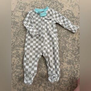 Hurley Kids Gray Checkered Footie